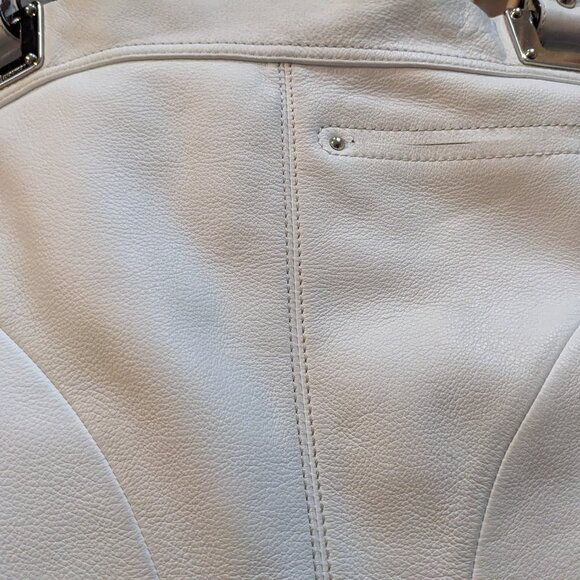 White Leather Bag B Makowsky Very Nice & Chic - Picture 4 of 8